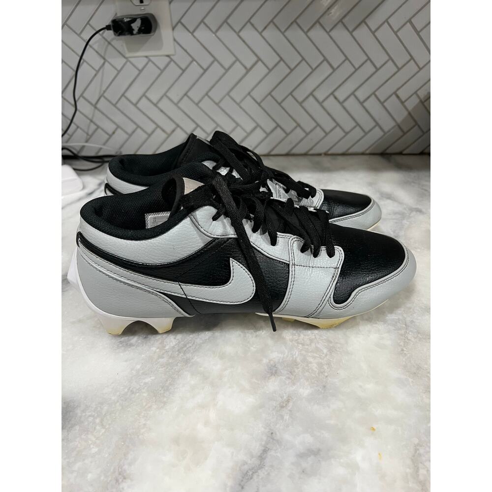 Nike Jordan 1 TD Football Cleats FJ6245-002 Black White Gray Size 12 Men’s